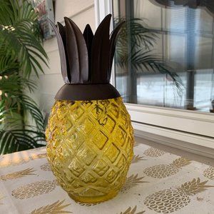 Glass Pineapple Decor